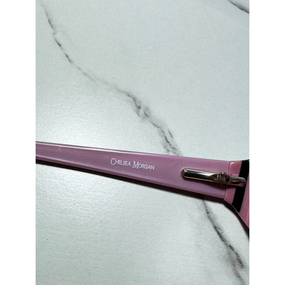 Chelsea Morgan CMM811 BK/PK Black Pink Polka Dot Rhinestone Frames 48-17-130